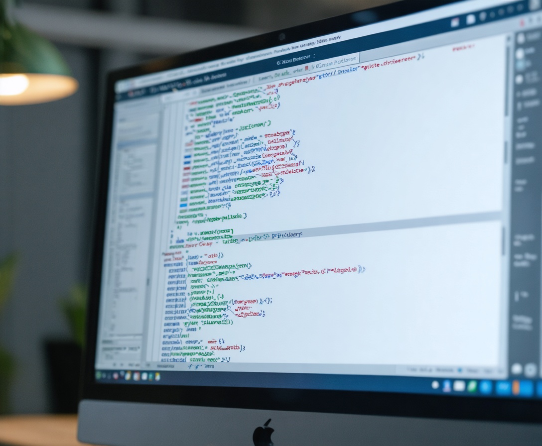 Python Code auf einem Bildschirm